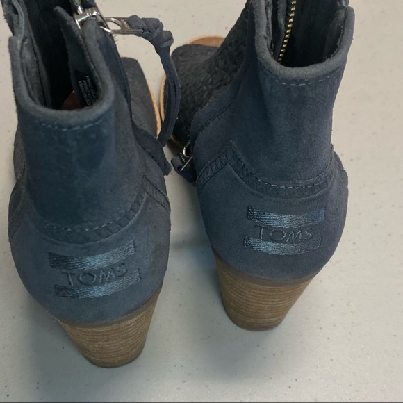 TOMS Women's Majorca Booties in Embossed Heather Grey Size US 6 - Picture 4 of 7